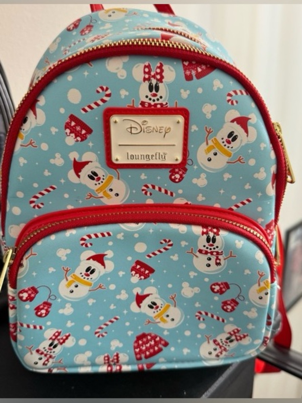 Disney Loungefly Mickey
Minnie Snowmen Mini
Backpack, Disney
Christmas